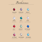 Birthstone Necklace for Women Birthday Gift for Her Personalized Jewelry for New Mom Grandma Kids Name Necklace