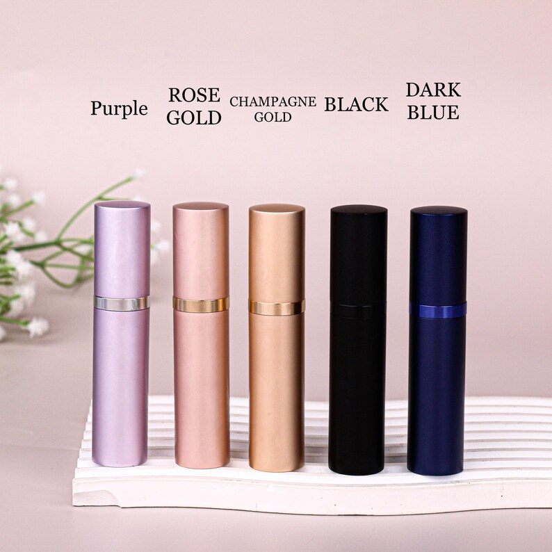 Custom Flower Perfume Atomiser | Engraved Perfume bottle | Floral Bridal Gift Travel Gift |  Party Favor | Wedding Favor | Bridesmaid gift