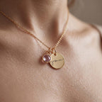 Birthstone Necklace for Women Birthday Gift for Her Personalized Jewelry for New Mom Grandma Kids Name Necklace