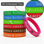 5-500pcs 3D Customized Embossed Silicone bracelet wristband Personalized Embossed Silicone bracelet multi color band for fundraising cancer support